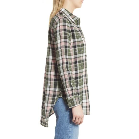 NEW CASLON Nordstrom Multicolor Plaid Cotton Button-Up Shirt Sz S - Picture 3 of 8